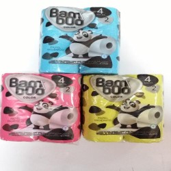 BAMBOO COLOR PAPEL HIGIENICO 4 ROLOS (10