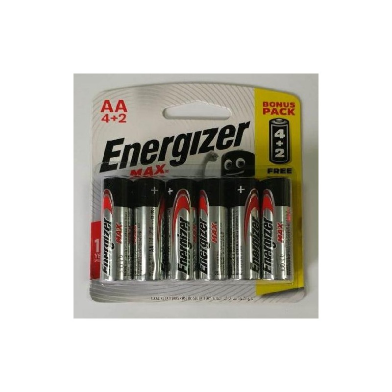 ENERGIZER MAX AA BL 4+2UN  E91BP6(12)