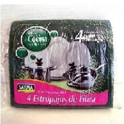 CONJ. 4 ESPONJA FIBRAS EM BOLSA