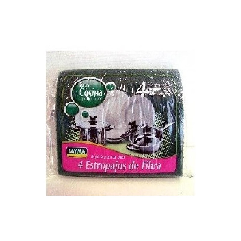 CONJ. 4 ESPONJA FIBRAS EM BOLSA