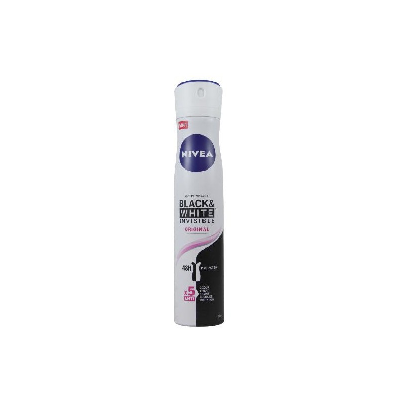 NIVEA DEO SPRAY 200ML BLACK&WHITE (12)
